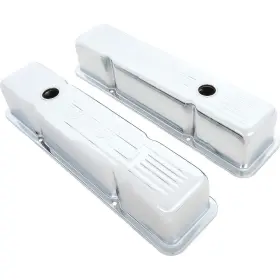 T9841 Oer Authorized 1968-81 Chevrolet Chrome Valve Covers Inch 350 Logo Tall Profile