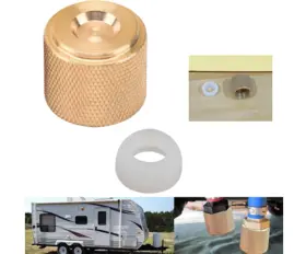 Pandaa007 976292240618 Upgrade Copper Low Point Drain Seals And Caps Fits Travel Trailer 1/2 Inch Lines