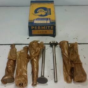 Permite D1133 7 Nos Exhaust Valves Brockway Case Divco Silver King Massey Etc