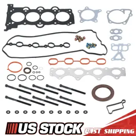 Pqy 663254236306 Head Gasket Set With Bolts And Intake Exhaust Valves For Accent Veloster Rio Soul 1.6