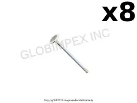 9471466 Pro Parts Volvo 1992-2006 Exhaust Valve 7 Mm Stem 8 Pcs 1 Year Warranty
