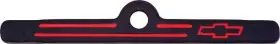 D141757 Proform Auto Parts Chevrolet Small Block Black With Red Stripes And Bow Tie 4 Piece Valve Cover