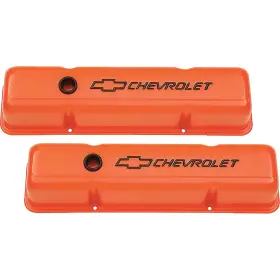 D141784 Proform Auto Parts 1959-86 Chevrolet Small Block Orange Valve Covers