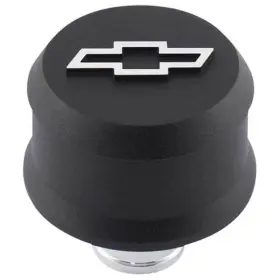 D141858 Proform Auto Parts Slant-edge Die-cast Aluminum Breather Cap - Bowtie Black With Milled Emblem