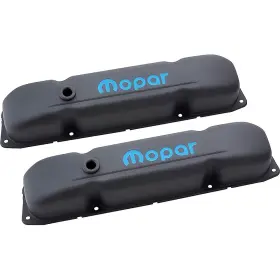 D440811 Proform Auto Parts Mopar Logo Chrysler Rb/big Block Stamped Steel Valve Cover With Black Crinkle