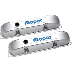 D440813 Proform Auto Parts Mopar Logo Chrysler Rb/big Block Stamped Steel Valve Cover With Chrome Finish