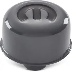 Pf440884 Proform Auto Parts 1958-91 Mopar Stamped Steel Air Breather Cap Shark Gray With Black Emblem