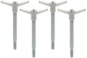 41381 Rpc Chrome Valve Cover Wing Nuts 5/16 Inch -18 Threadsft 3-1/2 Tall