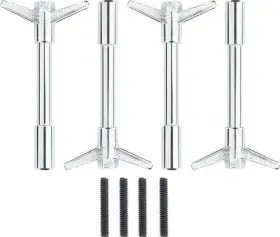 66006 Rpc Chrome Deluxe Valve Cover Wing Nut Set 4 Pieces 1/4 Inch -20 Studs Tall