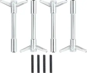 66036 Rpc Chrome Deluxe Valve Cover Wing Nut Set 4 Pieces 5/16 Inch -18 Studs Tall