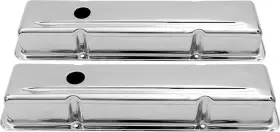 262-400 Rpc T9216b Chevrolet Small Block Chrome Valve Covers Low Profile