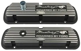 Scott Drake 842110105363 1964-73 Mustang Inch Power By Ford Small Block Valve Covers Black Pair