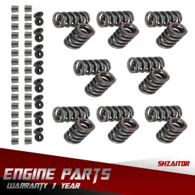 Ie1122615es Shzaitor Valve Springs Kit With Steel Retainers Hd Locks For Chevrolet Sbc 327 350 400