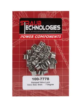 100-7778 Straub Technologies Inc. Valve Locks 7-deg 8mm Stamped Steel 16pk