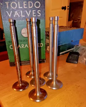 X263 Toledo 6 Intake Valves 9k Continental Engine 24 25 26 27 Jordan Vintage