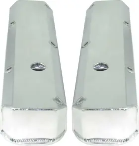 Mn2523 Top Street Performance Mopar Fabricated Clear Anodized Aluminum Valve Covers Small Block