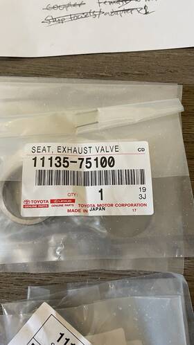 Toyota 11135-75100 2trfe 2.7 L Exhaust Valve Seats Qty. Of 8