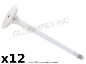11964 Trw For Bmw 1992-2000 Exhaust Valve 30.5 Mm 6 Stem 12 Pcs Warranty