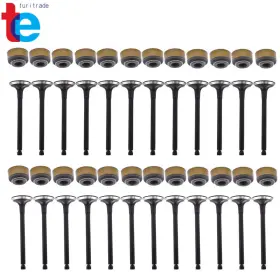 Tr11272 Turitrade 24pcs Intake Exhaust Valves For Hyundai Kia 1999-2010 2.5l 2.7l Black