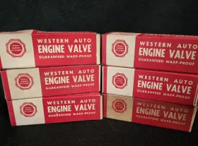 Rr5460 Western Auto 6 Nos Engine Valves 1950 -1954 Chevy