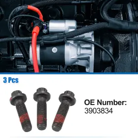 3903834 X Autohaux 3 Pcs Starter Mounting Bolts Fit For Dodge Ram 2500 2003-2006 No.3903834