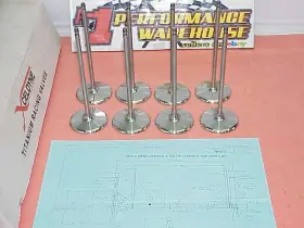 2150-5950-2335-s-3 Xceldyne 8 New 6 Mm Titanium Intake Valves 2.150 Inch Head Diameter - 5.950 Long