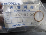Nos Honda 14777-689-000 Valve Holder Gasket New. Price: $7.95.