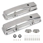 Tbapfs Aluminum Valve Covers With Holes Retro Finned Sbc 58-86, Polish New. Price: $149.40.