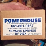 Elgin Valve Spring Set RV-943X (16PK); Z28 Performance 357 Lbs/in Single 1.260" New. Price: $80.00.