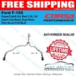 Corsa 2021-2024 Ford F-150 SUPERCAB/6.5IN Bed 3.5L V6 Sport Exhaust Dual Rear New. Price: $1564.99.