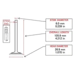 For Volkswagen Jetta 2000-2005 Itm Engine RV9575 Intake Valve New. Price: $12.23.