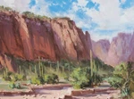 Tom Haas Painting 'rio Salado Cliffs' Oil 12"X16" Tonto National Monument Ruins Unspecified. Price: $265.00.