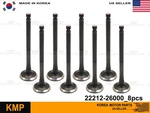 8PCS Exhaust Valves For 1996-11 Hyundai Accent Rio 1.6L 22212-26050 22212-26000 New. Price: $30.12.
