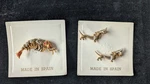 Vintage Spanish Damascene Toledo Brooches Shrimp & Dogs Nos On Cards New. Price: $23.99.