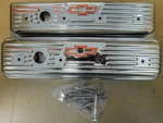 Proform 141-107 Sb Chevrolet Bowtie Short Ctr Bolt Valve Covers, Steel, Baffles Used. Price: $134.99.