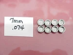 Set Of 8 Lash Caps Mm I.d. .074" Thick Del West Xceldyne Nascar Used. Price: $30.00.