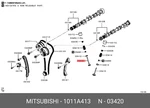 Genuine Oe Valve Exhaust 1011A413 For Mitsubishi 1011-A413 Neu. Price: $29.68.