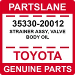 35330-20012 Toyota Oem Genuine Strainer Assy, Valve Body Oil New. Price: $31.07.