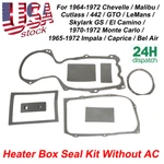Fit 1964-1972 Chevelle Impala Monte Carlo Heater Box Seal Gasket Kit Without Ac New. Price: $34.99.