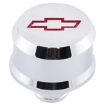 Proform Crankcase Breather Cap 141-853; Slant Edge, Chrome W/ Red Bowtie, Alum New. Price: $46.69.