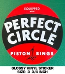 Perfect Circle Piston Rings Vintage 90'S Vinyl Decal Sticker-drag Racing-nhra Used. Price: $9.48.