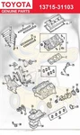 Genuine Lexus 13715-31103 IS350 Cylinder Head Exhaust Valve 2006-2015 IS250 New. Price: $45.98.