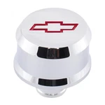 Sbc Bbc Chevrolet Valve Cover Push In Breather 1.22" Chrome W/ Red Emblem New. Price: $43.99.