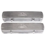 Edelbrock Valve Cover Set 4130; Classic Series Polished Aluminum For Pontiac V8 New. Price: $405.19.