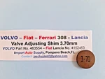 Valve Shim 3.70MM Ferrari 308 Fiat 124 128 131 X1/9 Volvo 76-95 Cyl New. Price: $11.20.