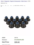 Genuine Ford Seal - Valve Stem BM5Z6571A New Oe. Price: $20.00.