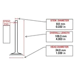 For Toyota Camry 1983-1986 Itm Engine RX9303 Exhaust Valve New. Price: $13.40.