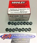 Manley Performance 42108-16 Wear Caps 3/8" Stem Valves Set Of New. Price: $58.80.