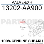 13202AA900 Genuine Subaru Valve-exh 13202-AA900 New. Price: $10.64.