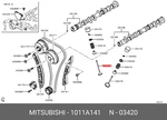 Genuine Oe Valve Intake 1011A141 For Mitsubishi 1011-A141 Neu. Price: $24.26.